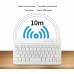 Slim Portable Mini Wireless Bluetooth Keyboard for Tablet Laptop Smartphone iPad  9 inch white