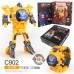 Cartoon Watch Toy Deformation Robot Electronic with Project Children`s Toys Yellow (no projection deformable)