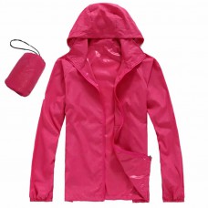 Quick Dry Hiking Jacket Rose Red XXXL