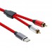 USB C RCA Audio Cable Type-C to 2 RCA Cable for Phone Home PC Computer 0.5m