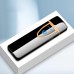 Mini Cigarette Lighter Metal Surface Rechargeable Electronic Cigarette USB Charging Touch Sensor Smart lighters  brushed black
