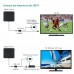 80 Mile HDTV Indoor Antenna Aerial HD Digital TV Signal Amplified Booster & Cable black
