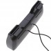 1 Pair Mini Portable Clipon USB Stereo Speakers line Controller Soundbar for Laptop MP3 Phone Music  black