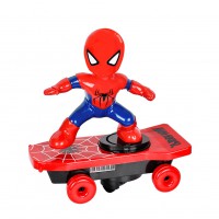 Super Heroes Spiderman Ultraman Stunt Scooter Skateboard Toys Dance Hero Light Music 360 Rotation Toys for Boys Large scooter