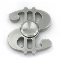 Dollar Shape Fidget Spinner - Silver