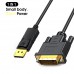 Displayport Dp to Dvi Cable HD 1080p 60hz Converter Adapter Cable
