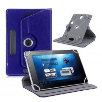 Universal Leather Tablet Case 10" blue
