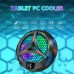 Colorful Glare Mobile Phone Radiator Tablet Magnetic Suction Cooler Cooling Fan