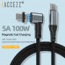 5a 100w Magnetic  Cable, Usb C To Usb Type C Quick Charge Pd 10gbps Fast Charging Type-c Data Cord, Compatible For Macbook Pro Huawei 2m magnetic wire + magnetic head