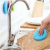Soft Silicone Dish Washing Sponge Scrubber Brush Kitchen Double Side Cleaning Antibacterial Tool Random Color