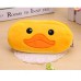 Cute Cartoon Pencil Bag Plush Large Pen Case Kids School Stationery Supplies Yellow duck