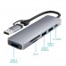 USB C Hub 6-in-1 Dual-head Type C USB Docking Station Pd Fast Charging Adapter