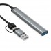 USB C Hub 5-in-1 Double-head Type C Docking Station USB C To USB 3.0 Adapter