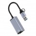 USB C USB A To Ethernet Adapter 100 Mbps High-speed Type C