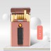 DH9011 Metal Cigarette Case 20pcs Slim Cigarette Holder Portable Electronic Lighter USB Charging Waterproof Storage with Tungsten Replacement  brown_9011