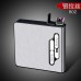 20pcs Capacity Men Cigarette Box with USB Electric Lighter Cigarette Case Holder Rechargeable Electronic Gadgets Silver_Hengda B02