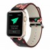 Rural Watch Band For Apple Watch Series 1 and 2, Genuine Leather Replacement Strap For iWatch Red