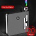 20pcs Capacity Men Cigarette Box with USB Electric Lighter Cigarette Case Holder Rechargeable Electronic Gadgets black_Hengda B02