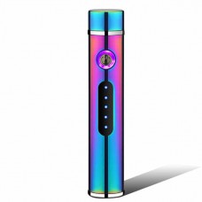 Mini Cigarette Lighter Cylindrical Shape USB Charging Touch Sensor Windproof Flamless Travel Electronic Lighter  Colorful
