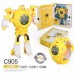 Cartoon Watch Toy Deformation Robot Electronic with Project Children`s Toys Yellow belt projection