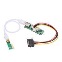 Mini USB Cable and SATA Cable PCI-E X1 Extension Cable PCIE 1X Expansion Riser Card 90Right Angle