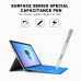 Metal Stylus With Portable Clip Electronic Pen 4096 Pressure Sensitive Stylus Compatible For Microsoft Surface Go Pro7/6/5/4/3/book Go silver