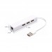 3 Usb  Port  Hub Rj-45 Lan Network Card Usb To Ethernet Adapter Cable USB interface