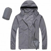 Unisex Quick Dry Hiking Jacket gray XXL