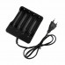 Smart 4 Slots 18650 Rechargeable Li-ion Battery AC Charger with LED Indicator  EU plug