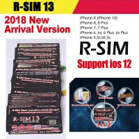 R-SIM 13 for iPhone XR/XS/X/8/8p/7/7p/6s/6sp 4G R-sim Nano Unlock Card IOS 12  black