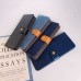 Denim Color Button Leather Protective Case  Wallet for RELX Electronic Cigarette Accessories Dark blue cowboy
