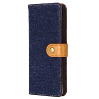 Denim Color Button Leather Protective Case  Wallet for RELX Electronic Cigarette Accessories Dark blue cowboy