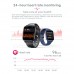 Qs16 Smart Bracelet Measuring Body Temperature Heart Rate Blood Oxygen Large-screen Smart Watch black