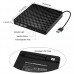 Portable Optical  Drive External Usb 3.0 Dvd Rw Cd Burner Reader Player Tray Compatible For Pc Laptop Black