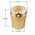 Auto Car Ashtray with Lid Chic Smokeless Self Extinguishing Cigarette Ash Holder with Blue LED Light Gold