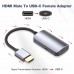 Metal Connector Hdmi-compatible To PD Male To Female One-way Video Cable Silver