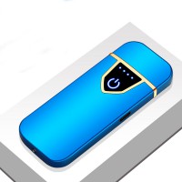 Delicate Ultra Thin USB Rechargable Lighter Flameless Lighter Blue ice color