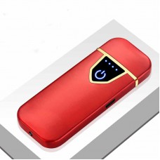 Delicate Ultra Thin USB Rechargable Lighter Flameless Lighter Red brushed