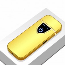 Delicate Ultra Thin USB Rechargable Lighter Flameless Lighter Gold ice