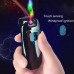 Electric Lighter USB Rechargeable Double Arc Flameless Plasma Windproof No Gas Black ice