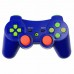 Wireless Bluetooth Game Controller with Six Axis and Vibration for Sony PS3 blue