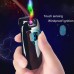 Electric Lighter USB Rechargeable Double Arc Flameless Plasma Windproof No Gas Black brushed