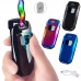 Electric Lighter USB Rechargeable Double Arc Flameless Plasma Windproof No Gas Silver ice