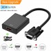 Hdmi-compatible to Vga Adapter (female to Male) with 3.5mm Audio Jack Black