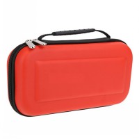 Portable Hard Protective Handle Carry Case Cover Zipper Protective Shell red