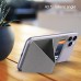 Sticky Invisible Mobile Phone Holder Cellphone Stand Foldable Smartphone Desk Mount Magnetic Ring Buckle blue