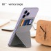 Sticky Invisible Mobile Phone Holder Cellphone Stand Foldable Smartphone Desk Mount Magnetic Ring Buckle blue