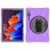 For Samsung Tab S7 T870 /Tab S7 Plus T970/T975 Protective Cover with Pen Slot Anti-fall Belt Holder + Wristband + Straps purple_Samsung Tab S7 Plus T970/T975