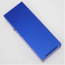 DH-9002 Women Cigarette Lighter Thin Lighter Case Metal Slim Cigaret Box Electronic Lighters Smoking Accessories USB Charge blue_Lite