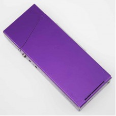 DH-9002 Women Cigarette Lighter Thin Lighter Case Metal Slim Cigaret Box Electronic Lighters Smoking Accessories USB Charge purple_Lite